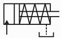 Siłownik cylinder hydrauliczny jednostronnego działania pchający ze sprężyną